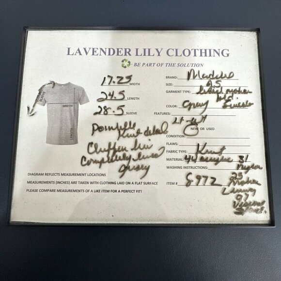 Maddie JS Lined Mohair Blend Sweater Gray NWT - Picture 16 of 16